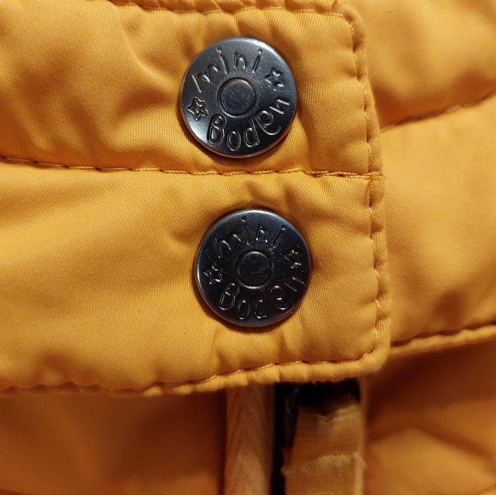 Mini Boden yellow puffer coat 7-8 years - Picture 14 of 16